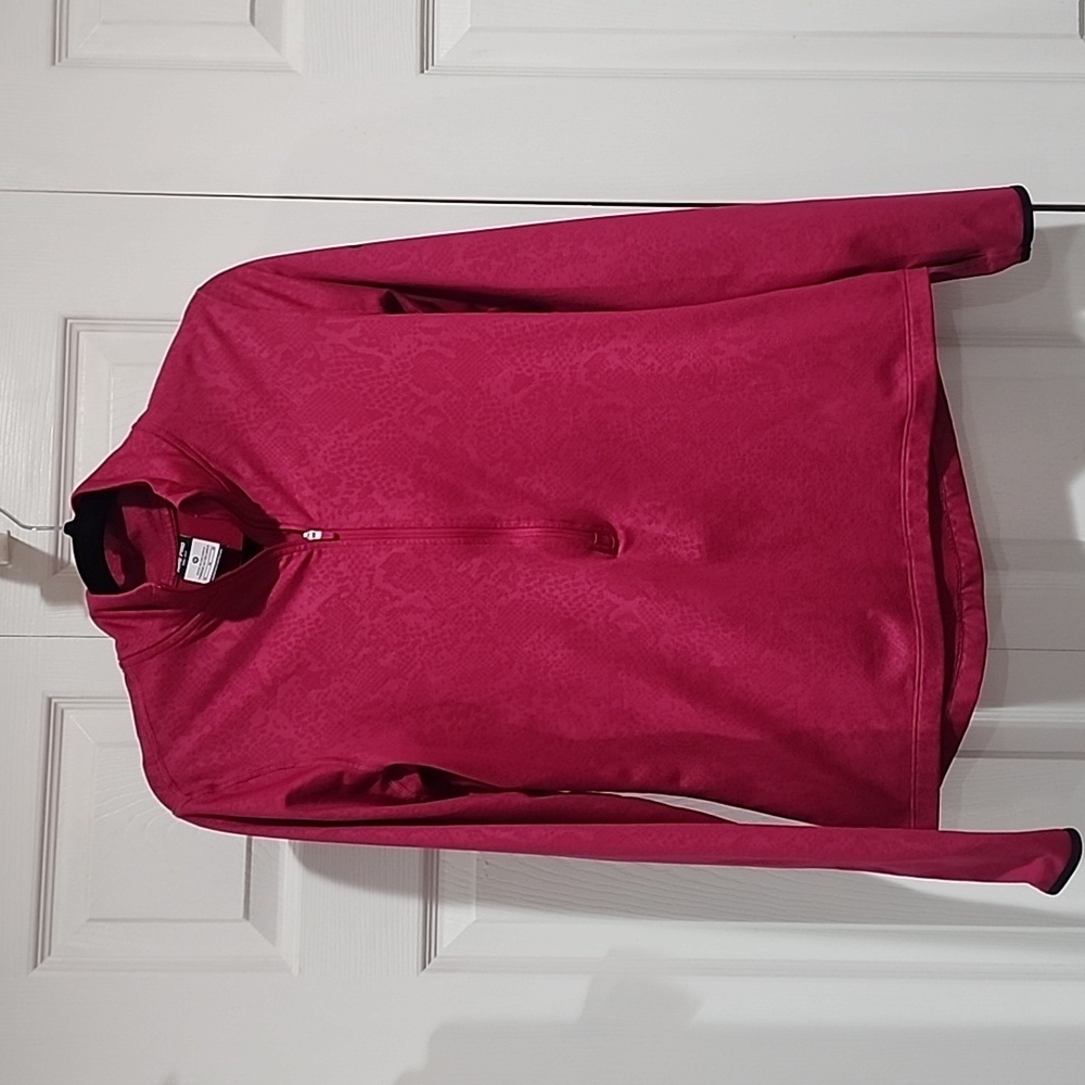 EUC! Women's Nike Dri-fit Athletic Top Size Medium Raspberry color Snakeskin